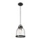 Z-Lite Burren 1 Light Mini Pendant, Matte Black And Clear Seedy 337MP-MB+CH - alternate 3